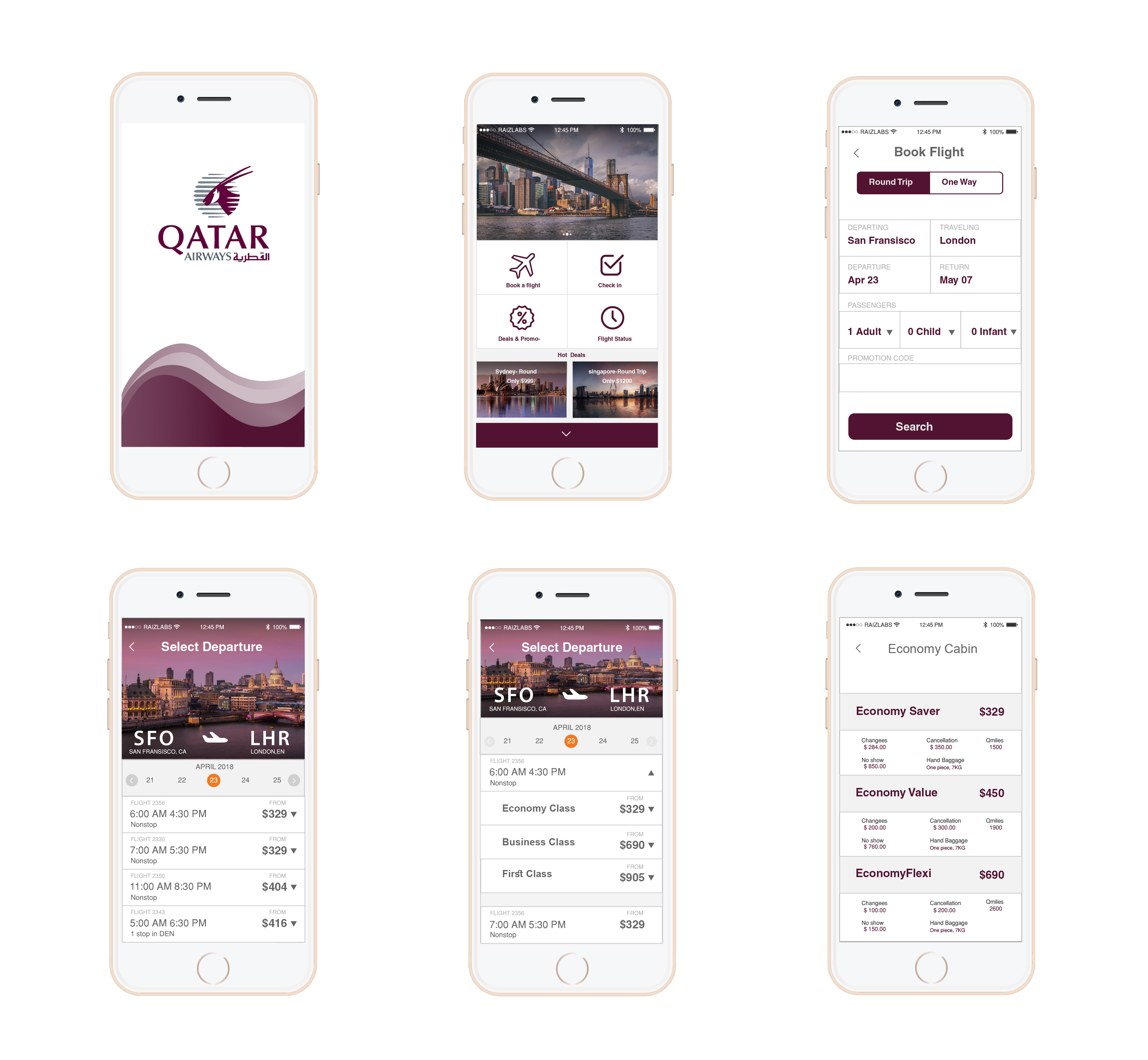 Qatar Airways App Redesign – MehrnoushHassani